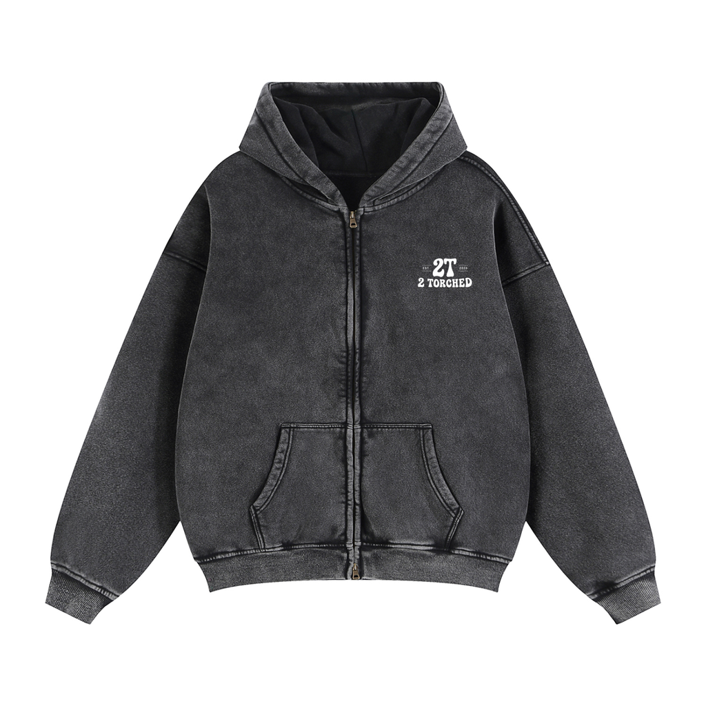 “success was never supposed to be easy” Zip-Through Boxy Fleece Hoodie