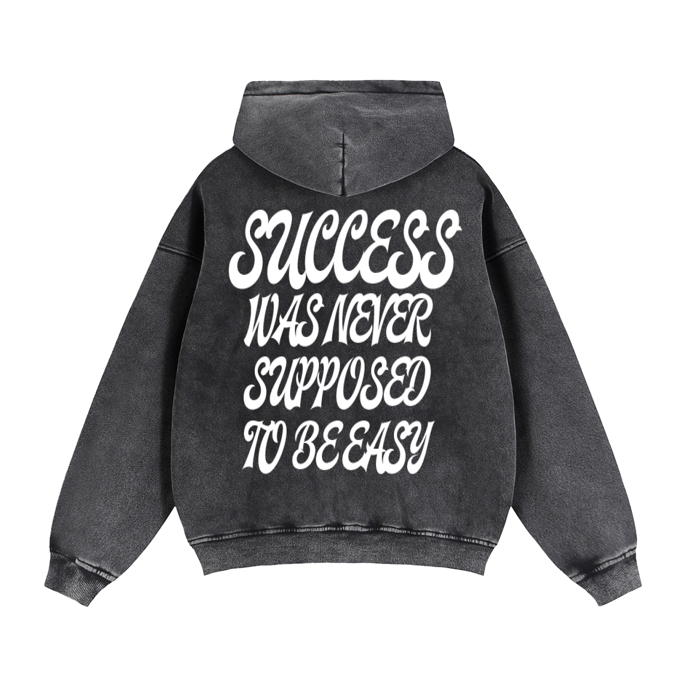 “success was never supposed to be easy” Zip-Through Boxy Fleece Hoodie
