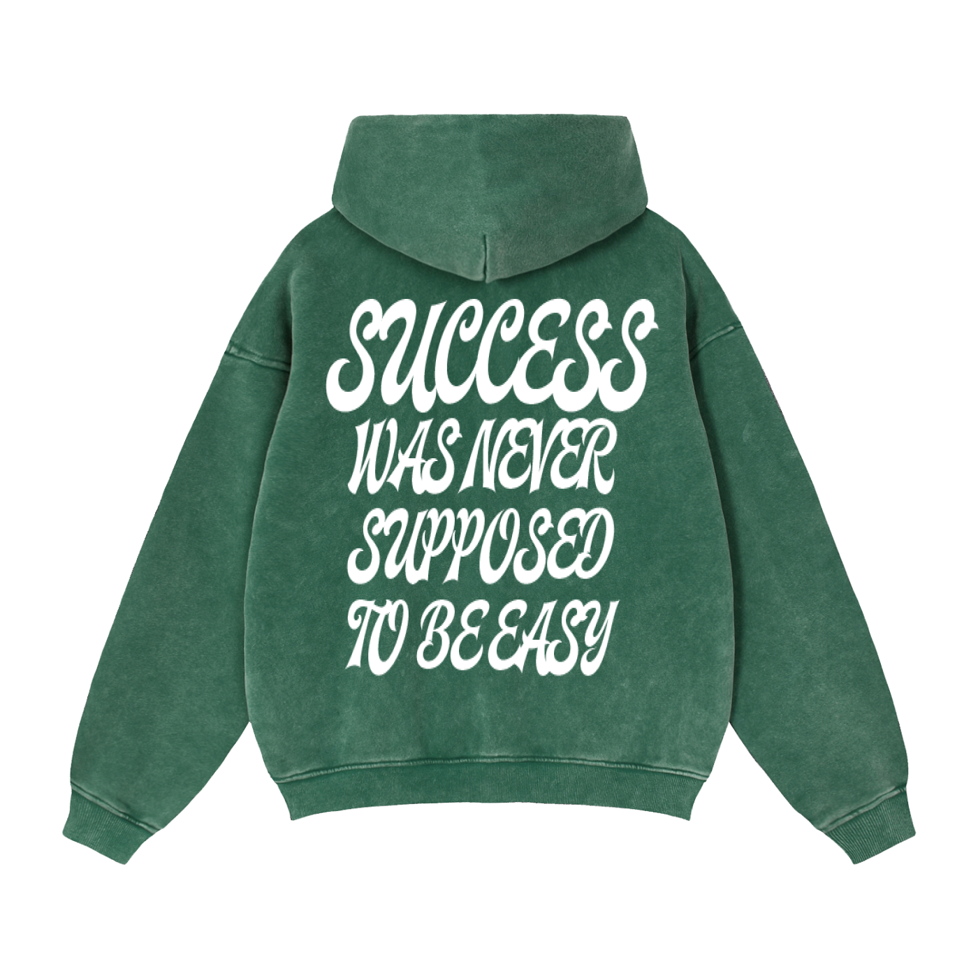 “success was never supposed to be easy” Zip-Through Boxy Fleece Hoodie