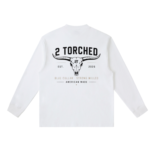 “Blue Collar Strong Willed”  Crewneck Long-Sleeve T-Shirt