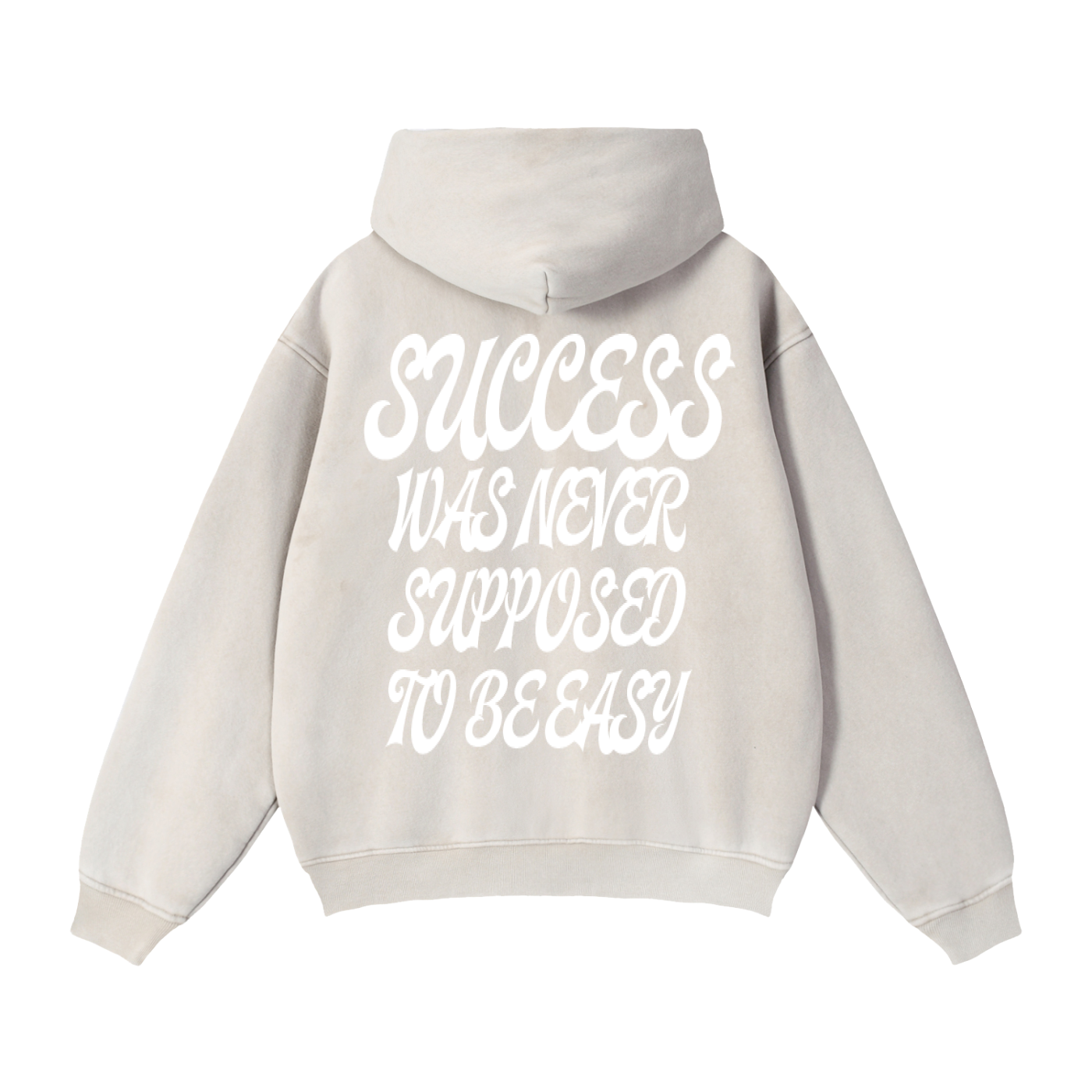 “success was never supposed to be easy” Zip-Through Boxy Fleece Hoodie