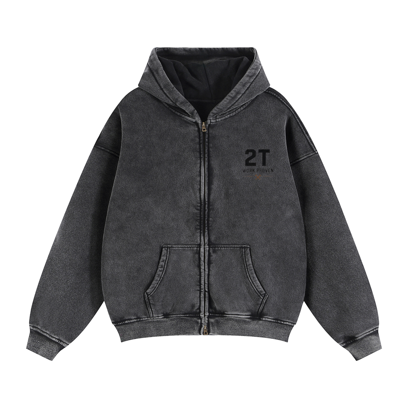 “Prove them Wrong” Zip-Through Boxy Fleece Hoodie