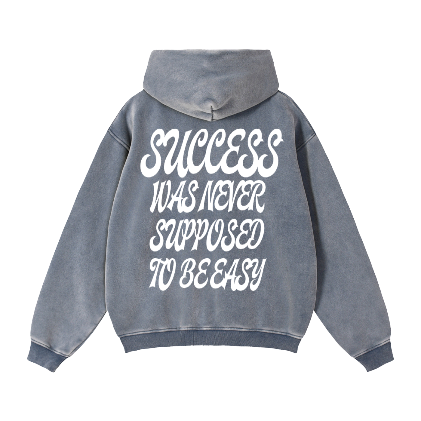 “success was never supposed to be easy” Zip-Through Boxy Fleece Hoodie
